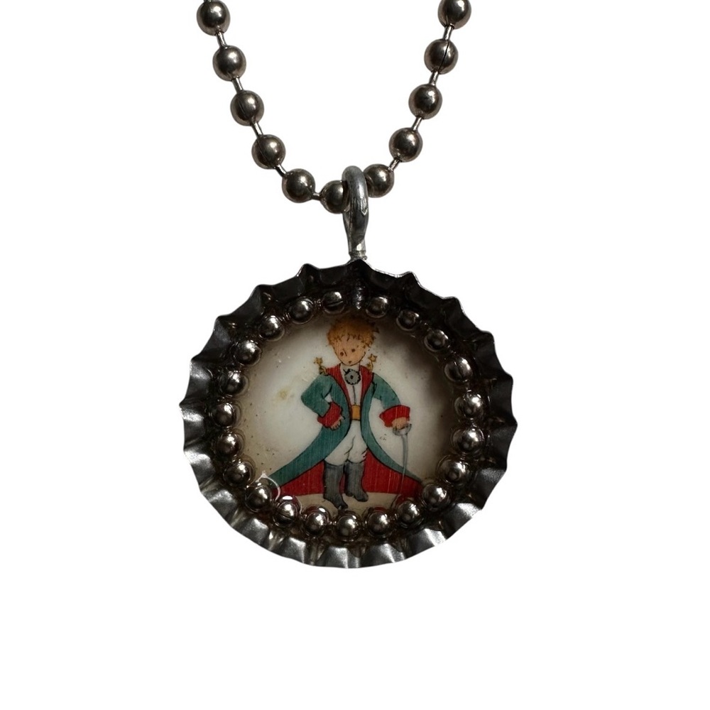 Cherry Coke Little Prince Ball Chain Pendant Necklace - Picture 2 of 6